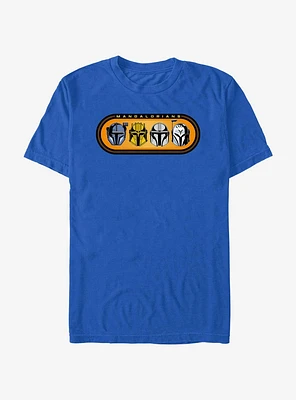 Star Wars The Mandalorian Helmets Badge T-Shirt