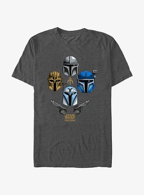 Star Wars The Mandalorian Helmets Held High T-Shirt