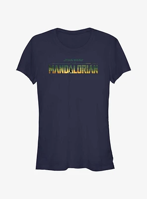 Star Wars The Mandalorian Desert Sunset Logo Girls T-Shirt