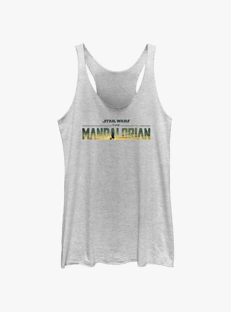 Star Wars The Mandalorian Desert Sunset Logo Girls Tank