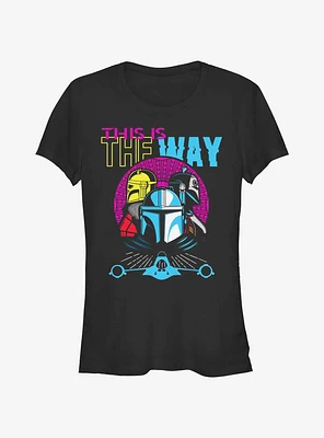 Star Wars The Mandalorian Hyper Sunset This Is Way Girls T-Shirt