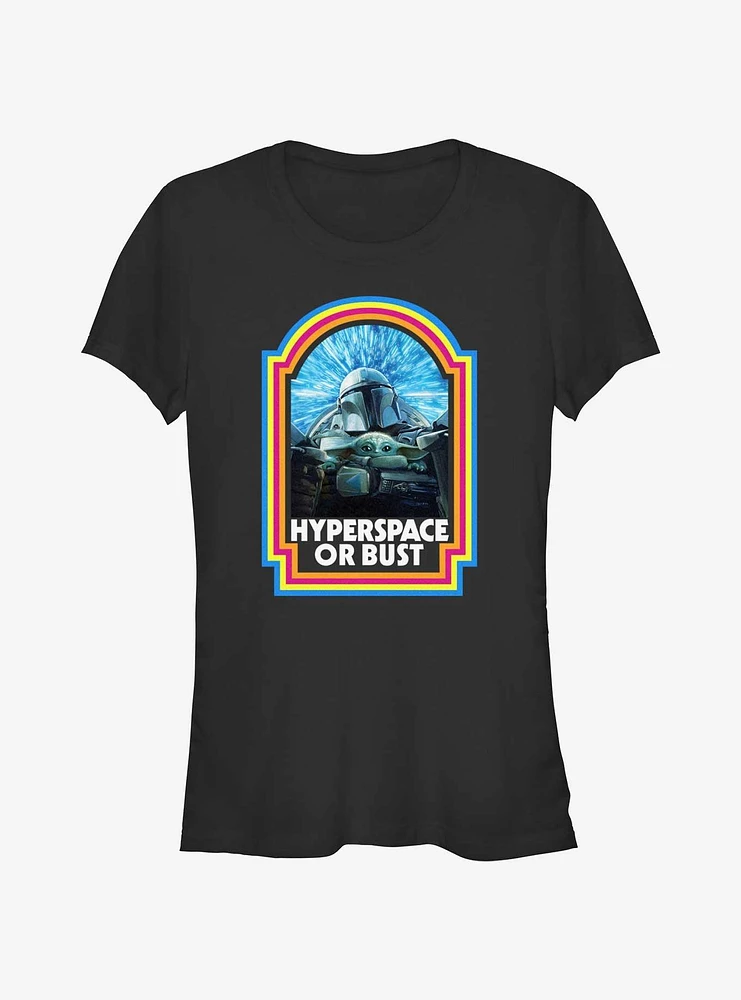 Star Wars The Mandalorian Hyperspace or Bust Girls T-Shirt