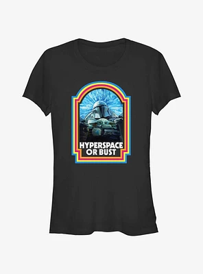 Star Wars The Mandalorian Hyperspace or Bust Girls T-Shirt