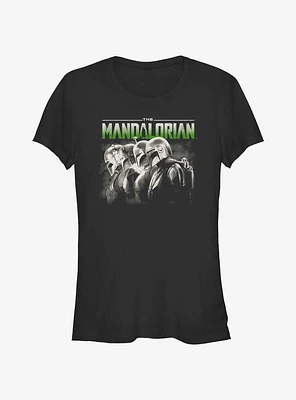 Star Wars The Mandalorian Grunge Mandalorians Lineup Girls T-Shirt