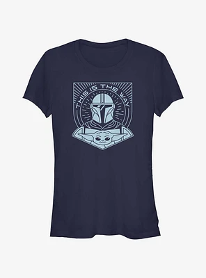 Star Wars The Mandalorian This Is Way Line Art Girls T-Shirt