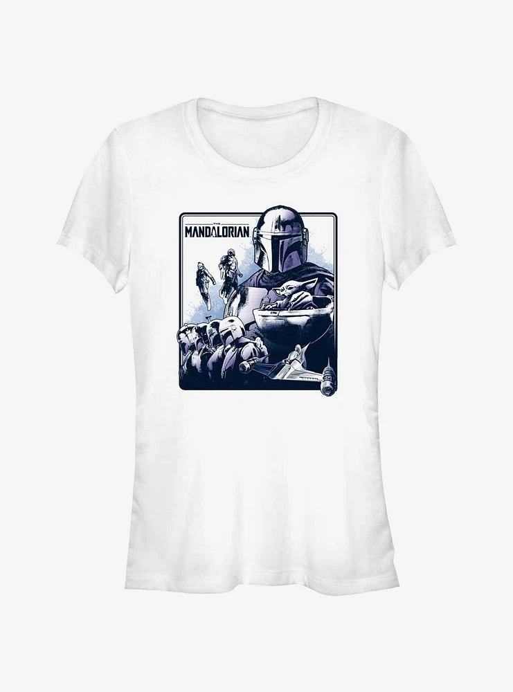 Star Wars The Mandalorian Galaxy's Warriors Poster Girls T-Shirt