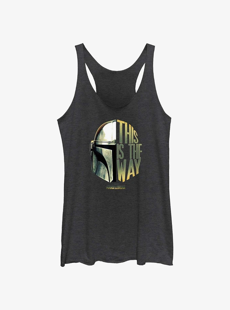 Star Wars The Mandalorian This Is Way Helmet Split Girls Tank