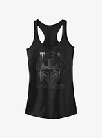 Star Wars The Mandalorian Mando Line Art Girls Tank