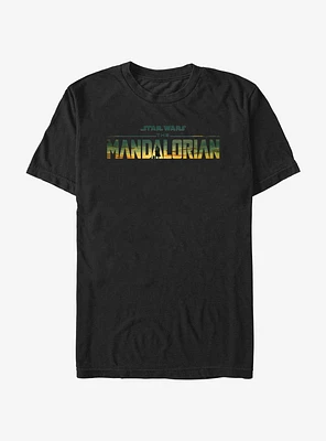 Star Wars The Mandalorian Desert Sunset Logo T-Shirt