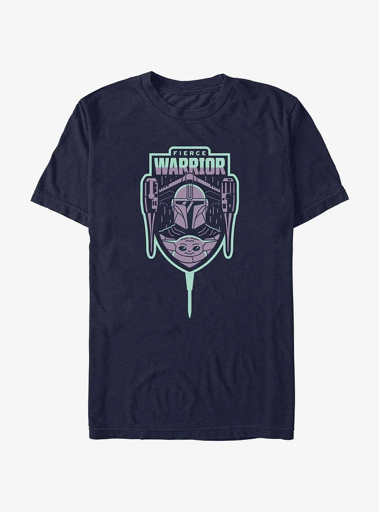 Star Wars The Mandalorian Fierce Warrior Badge T-Shirt