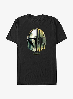 Star Wars The Mandalorian This Is Way Helmet Split T-Shirt
