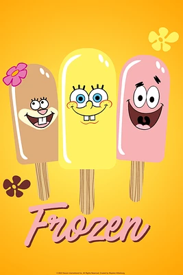 Spongebob Squarepants Frozen Popsicles Poster