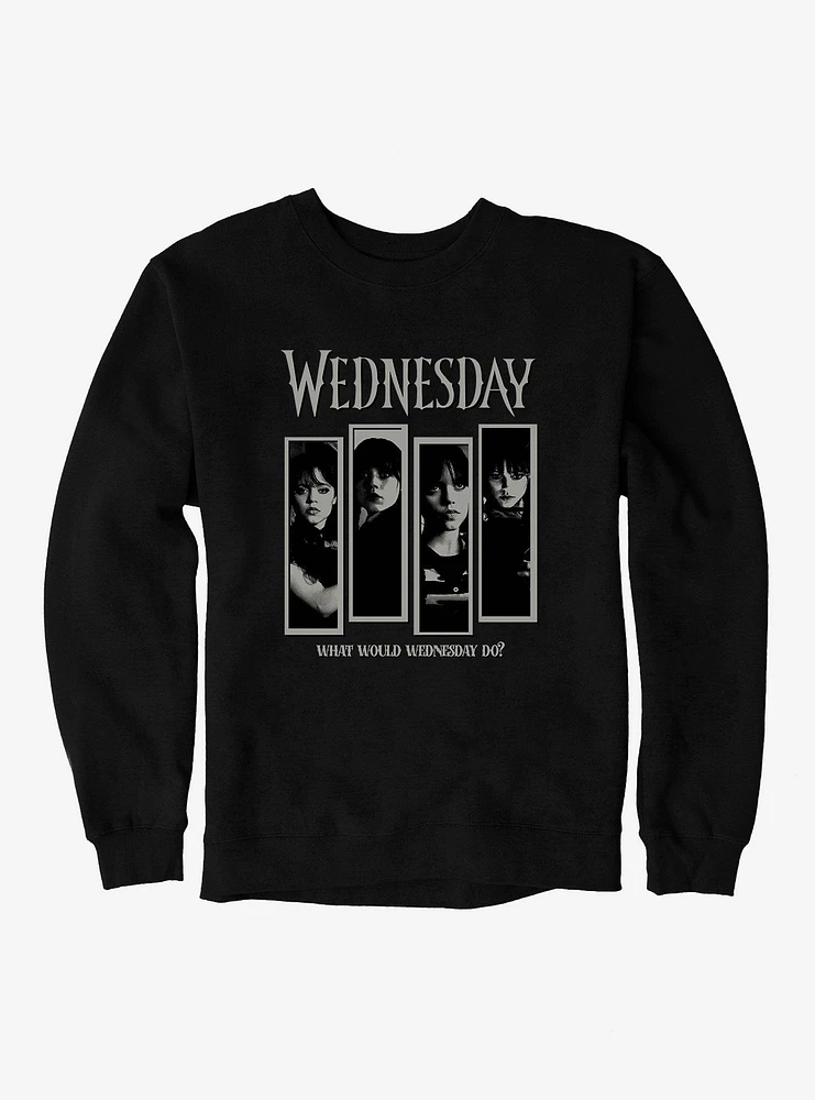 Wednesday What Would Do? Panels Sweatshirt