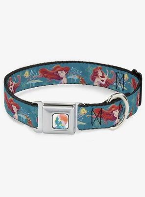 Disney The Little Mermaid Flounder And Sebastian Under Sea Seatbelt Buckle Dog Collar