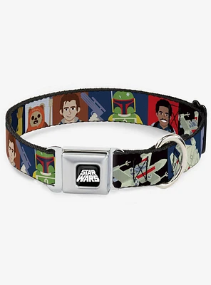 Star Wars Classic Character Pose Seatbelt Buckle Dog Collar