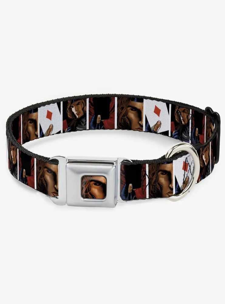 Marvel Comics X-Men Gambit Cards Seatbelt Buckle Dog Collar