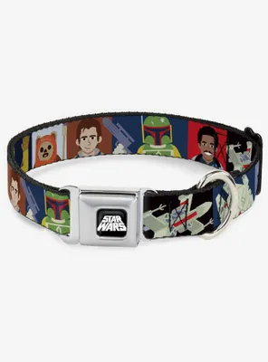 Star Wars Classic Character Pose Seatbelt Buckle Dog Collar