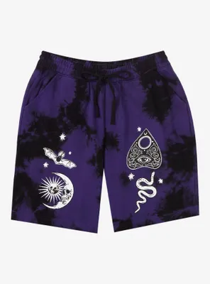 Occult Symbols Tie-Dye Lounge Shorts