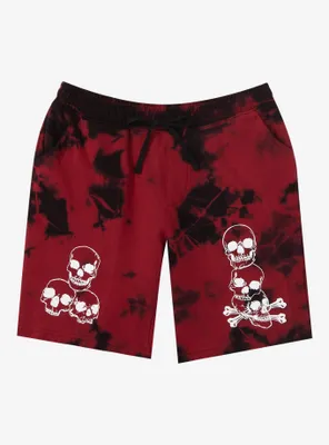 Skull Stacks Tie-Dye Lounge Shorts