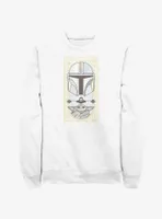 Star Wars The Mandalorian Grogu & Mando Clan Mudhorn Card Sweatshirt