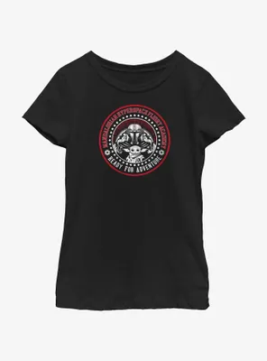 Star Wars The Mandalorian Hyperspace Flight Academy Badge Youth Girls T-Shirt