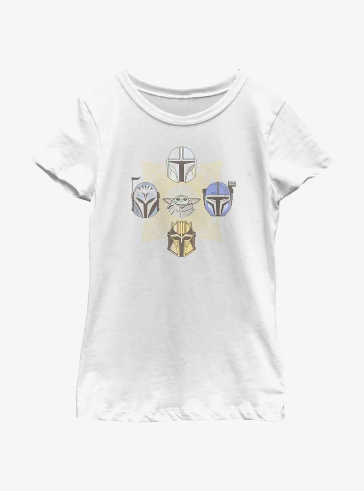 Star Wars The Mandalorian Grogu and Bounty Hunters Youth Girls T-Shirt