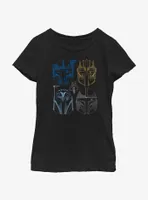 Star Wars The Mandalorian This Is Way Helmet Lineup Youth Girls T-Shirt