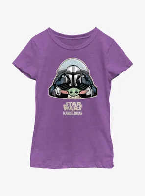 Star Wars The Mandalorian Mando & Grogu Cockpit Youth Girls T-Shirt