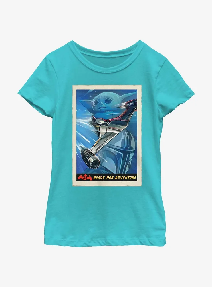 Star Wars The Mandalorian N-1 Starfighter Ready For Adventure Poster Youth Girls T-Shirt