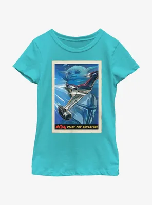 Star Wars The Mandalorian N-1 Starfighter Ready For Adventure Poster Youth Girls T-Shirt