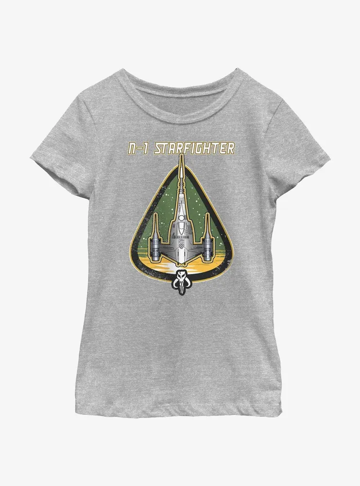 Star Wars The Mandalorian N-1 Starfighter Mod Youth Girls T-Shirt