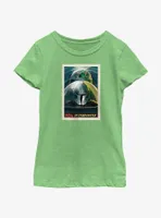 Star Wars The Mandalorian Grogu & Mando N-1 Starfighter Poster Youth Girls T-Shirt