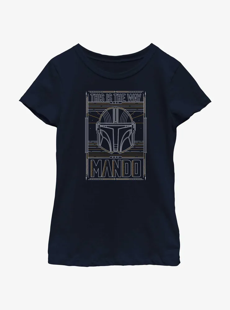 Star Wars The Mandalorian This Is Way Mando Card Youth Girls T-Shirt