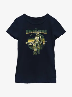 Star Wars The Mandalorian Grogu & Mando Together Again Youth Girls T-Shirt