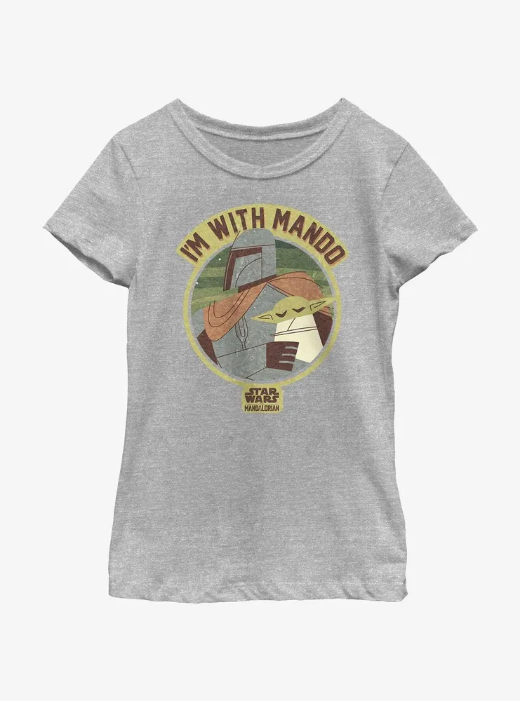 Star Wars The Mandalorian I'm With Mando Youth Girls T-Shirt