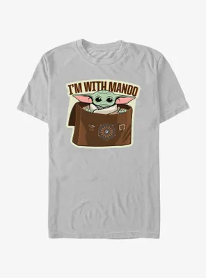 Star Wars The Mandalorian Grogu I'm With Mando T-Shirt