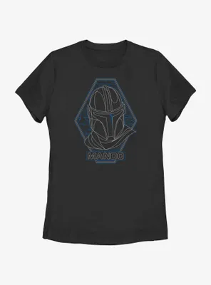 Star Wars The Mandalorian Mando Portrait Womens T-Shirt