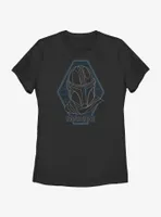 Star Wars The Mandalorian Mando Portrait Womens T-Shirt