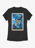 Star Wars The Mandalorian N-1 Starfighter Ready For Adventure Poster Womens T-Shirt