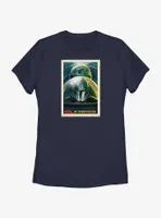 Star Wars The Mandalorian Grogu & Mando N-1 Starfighter Poster Womens T-Shirt