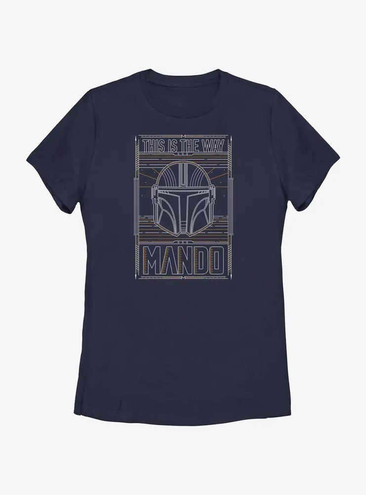 Star Wars The Mandalorian This Is Way Mando Card Womens T-Shirt