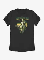 Star Wars The Mandalorian Grogu & Mando Together Again Womens T-Shirt