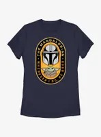 Star Wars The Mandalorian Where I Go, He Goes Badge Womens T-Shirt