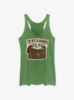 Star Wars The Mandalorian Grogu I'm With Mando Womens Tank Top