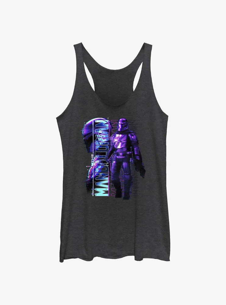 Star Wars The Mandalorian Mando Glitch Womens Tank Top