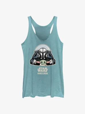 Star Wars The Mandalorian Mando & Grogu Cockpit Womens Tank Top