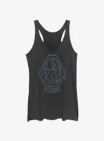 Star Wars The Mandalorian Mando Portrait Womens Tank Top