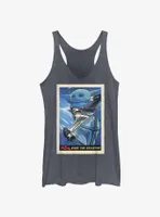 Star Wars The Mandalorian N-1 Starfighter Ready For Adventure Poster Womens Tank Top