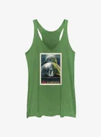 Star Wars The Mandalorian Grogu & Mando N-1 Starfighter Poster Womens Tank Top