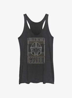 Star Wars The Mandalorian This Is Way Mando Card Womens Tank Top